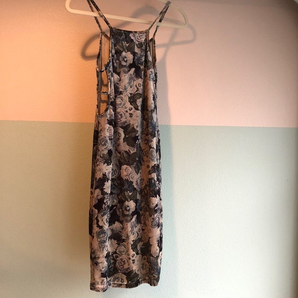 Urban Outfitters Velvet Floral Dress